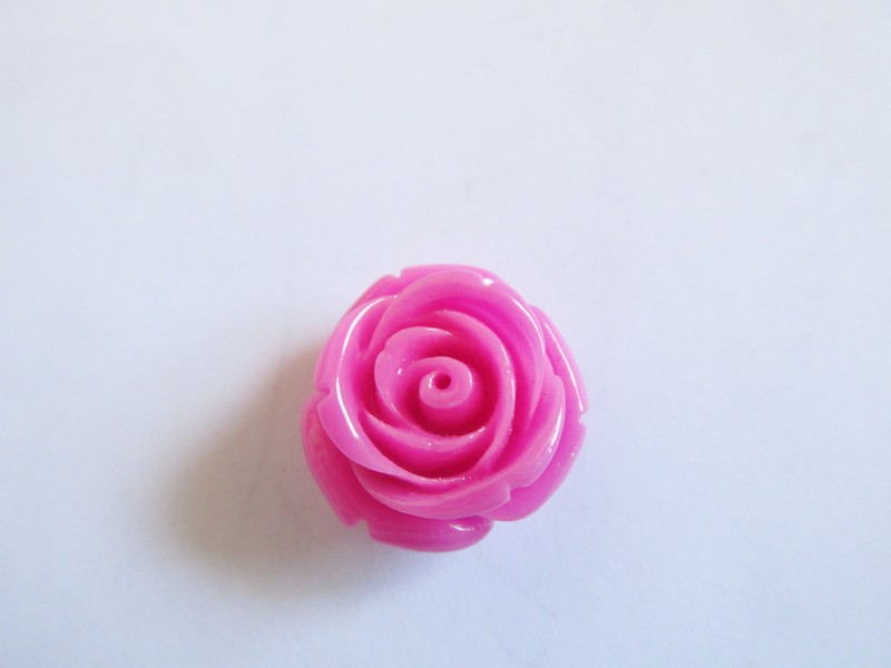(image for) Pink resin flower rose #FL13